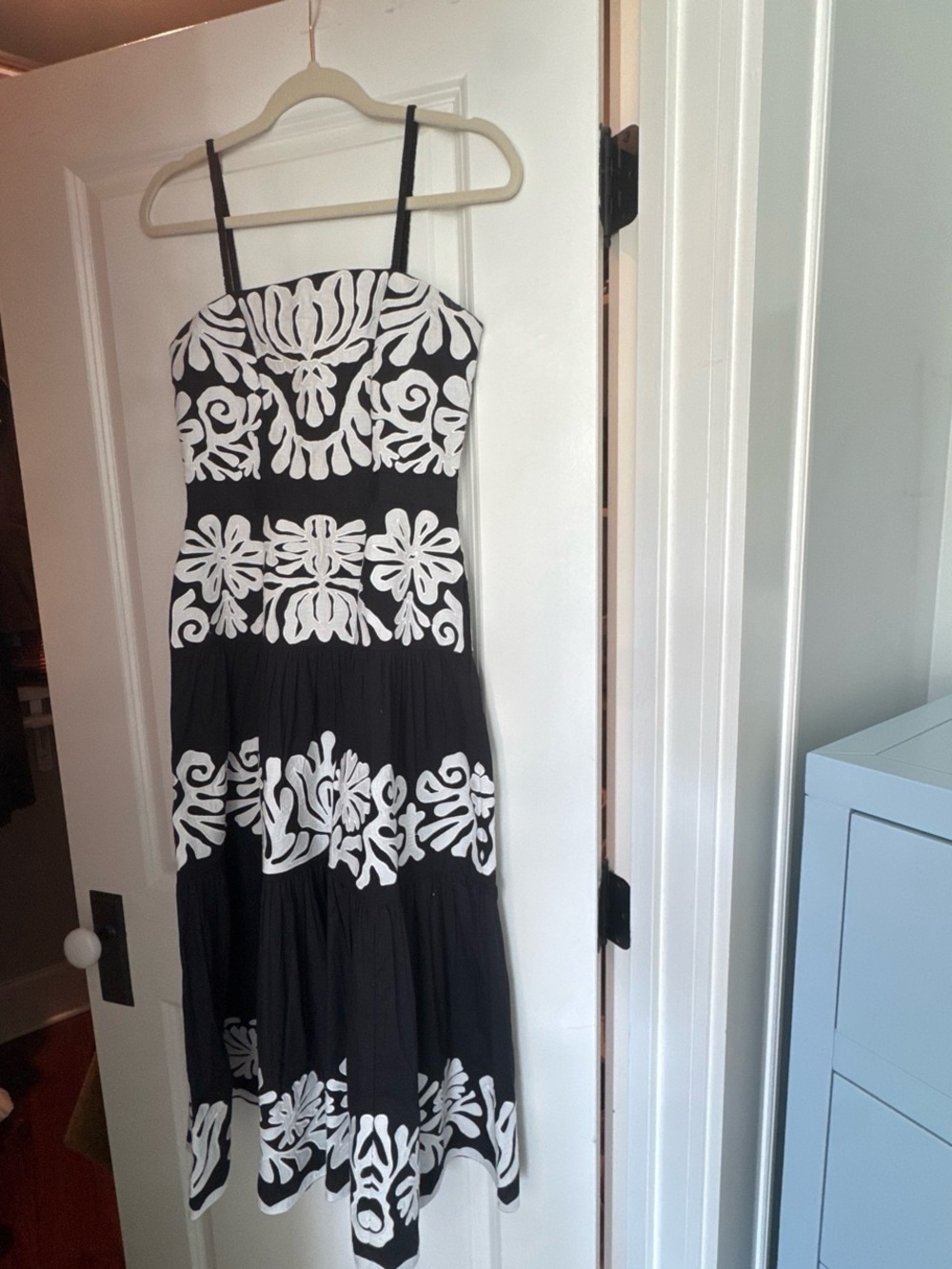 Sea New York Black and White Floral Maxi Dress